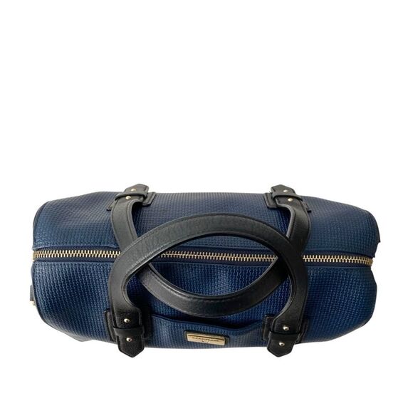 Vintage Cole Haan Blue Satchel/Crossbody with Black Trim & Gold Hardware in OS - Picture 4 of 9
